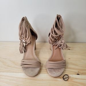 Jeffrey Campbell Pallas suede Block heel strappy shoes